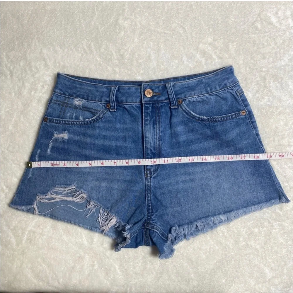 REWASH Women’s Distressed Denim Cutoff Shorts Size 9/29 Mid Rise Blue Jean